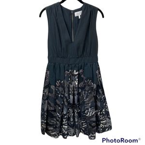 Adam Lippes Sleeveless V Neck Fit And Flare Dress Size 4